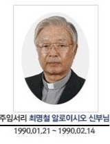 주임서리 최명철 알로이시오 신부님, 1990.01.21 - 1990.02.14